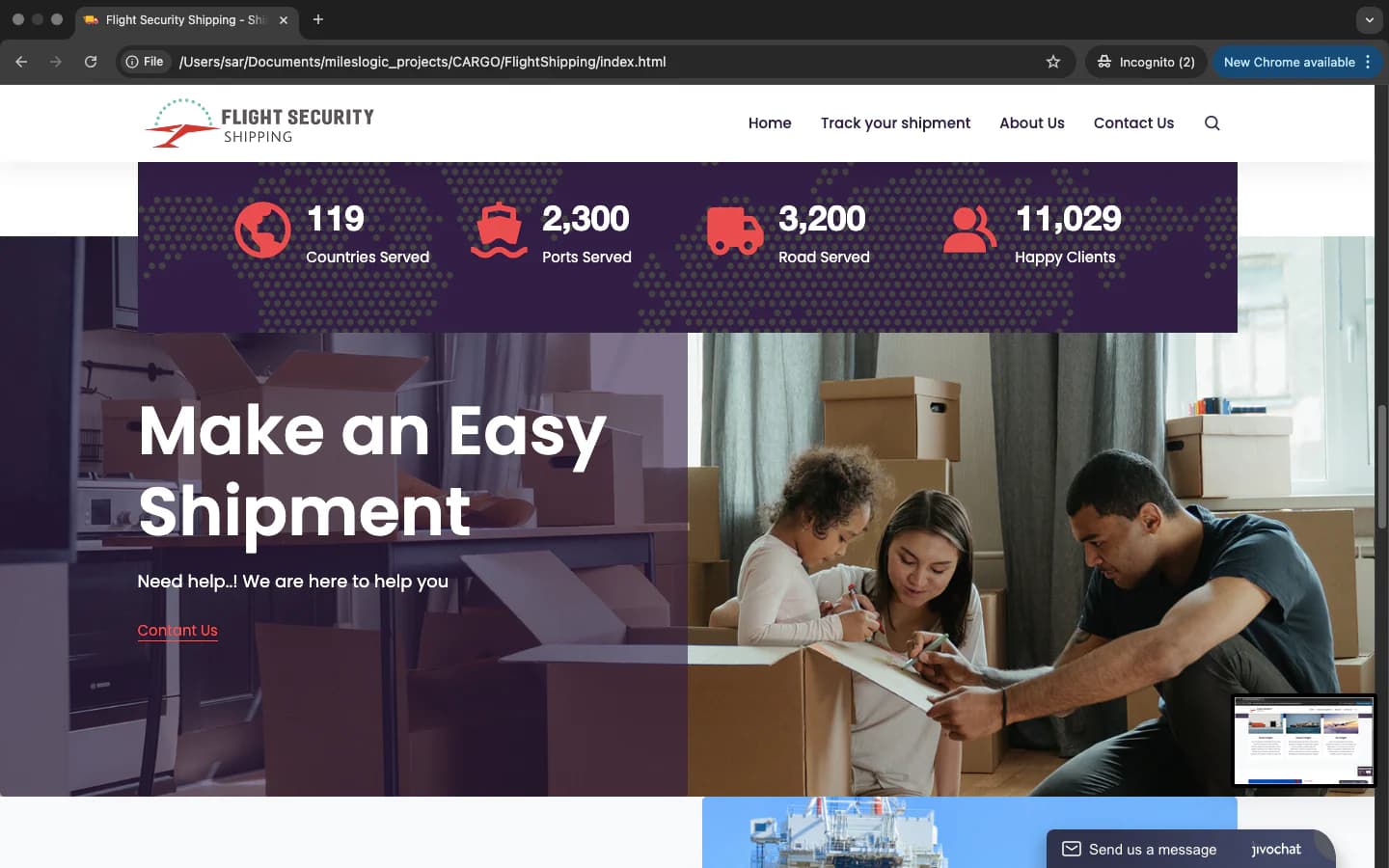 Logistics Website preview 3