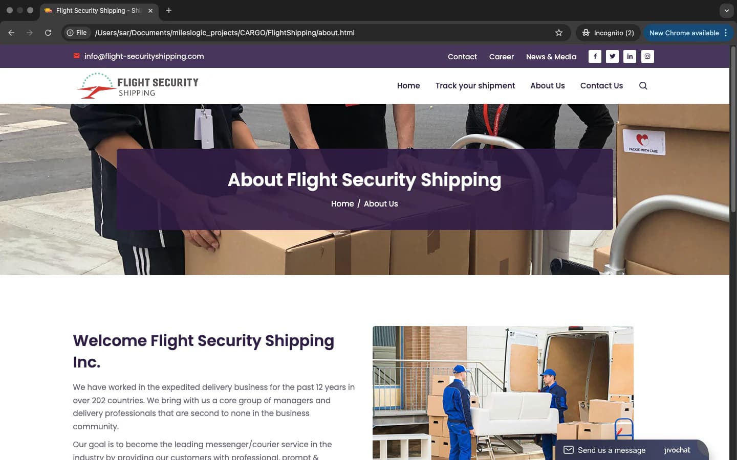 Logistics Website preview 5