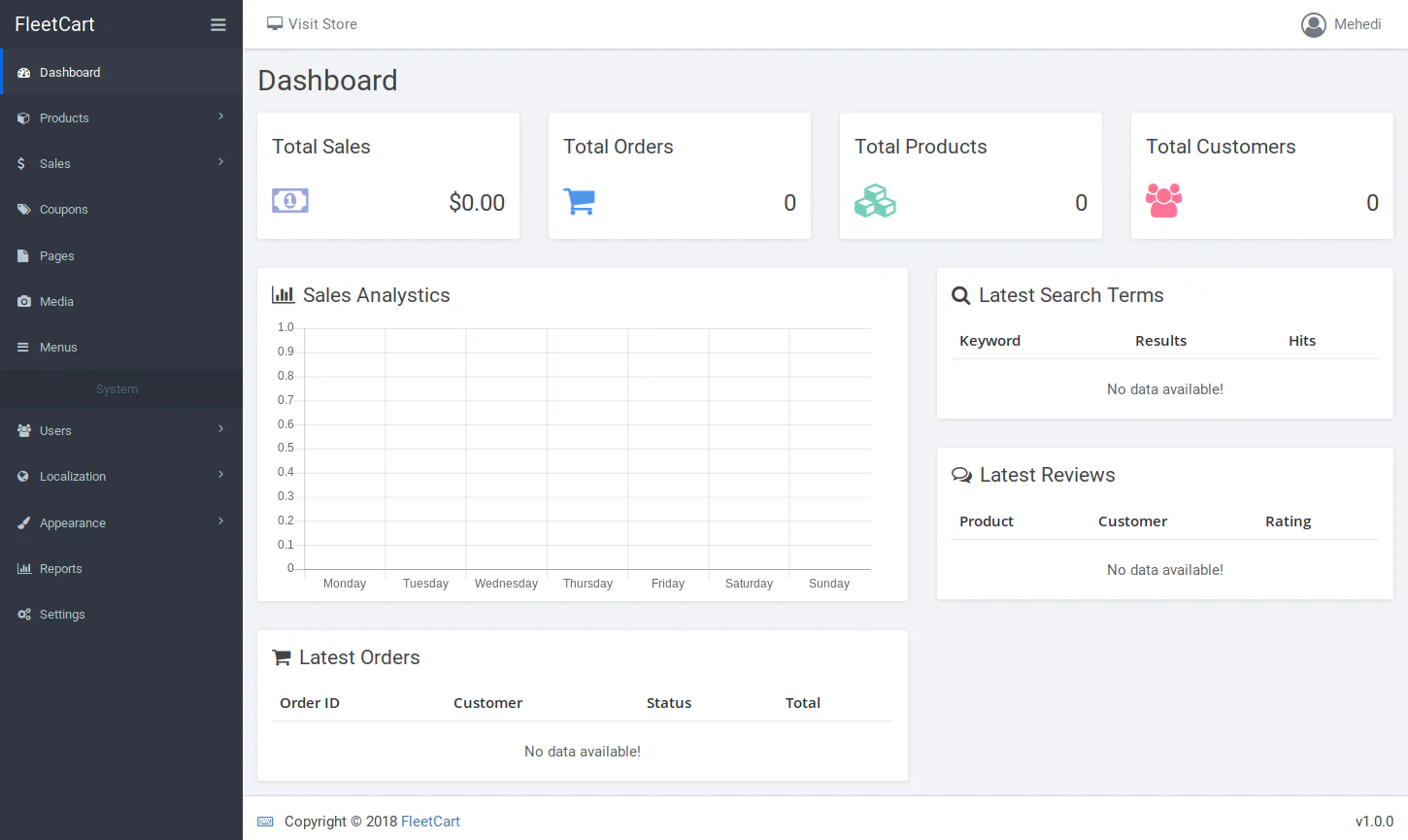 FleetCart Ecommerce preview 2